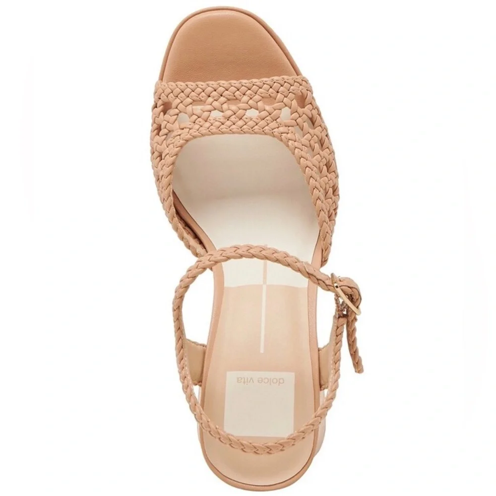 Dolce Vita Peyten Woven Stella Platform Sandal Cafe Size-10 NIB